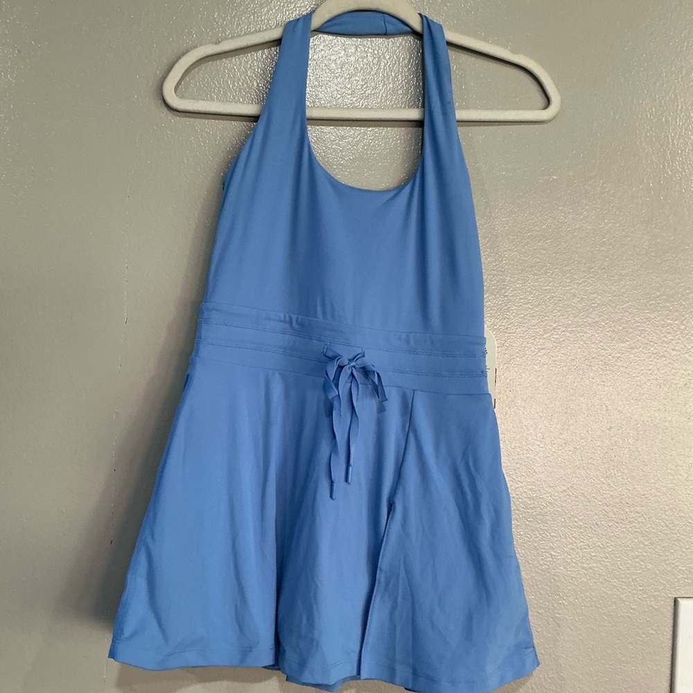 NWT BLOGILATES Women’s Game Set Match Halter Active  Dress.    Blue S - Picture 4 of 13
